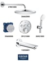 Grohtherm Smartkontrol Ankastre Banyo Bataryası Seti Oval 3-Yol Gagalı (Geniş Oval Tepe Duşlu) 29121SET5