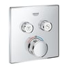Grohtherm Smartkontrol Ankastre Banyo Bataryası Seti Kare Gagadan Yönlendircili(Genişoval Tepeduşlu) 29124SET5