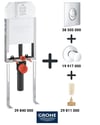 Grohe Gömme Rezervuar Seti Uniset Slim (Buton 3850500 Vana 19917000 Dahil 4 Parça) 39840000SET3
