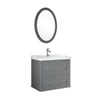 Kale Mıro 80 Cm Set (Lavabo Dolabı+Ayna) Mat Grı 610100200138