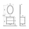 Kale Mıro 80 Cm Set (Lavabo Dolabı+Ayna) Mat Grı 610100200138