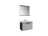 Grıs 80Cm Set Sıyah/Grı (Lavabo+Lavabo Dolabı+Aydınlatmalı Ayna Etajer) 610100200893