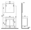 Krea Kapaklı takım 65Cm Banyo Dolabı Modern Cevız 610100200920
