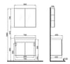 Krea Kapaklı takım  Banyo Dolabı 80Cm Beyaz 610100200960