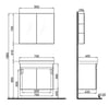 Krea Kapaklı takım 80Cm Modern Cevız (Lavabo+Lavabo Dolabı+Ayna Dolabı) 610100200962