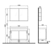 Krea Kapak 100 Cm takım Beyaz Banyo Dolabı 610100200973
