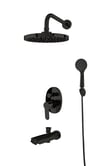 Domıno Ankastre Banyo Bataryası Set - Valflı Gagalı - Sıyah 971131SB