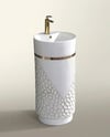 Elysia Beyaz Altın Monoblok Lavabo BB-943
