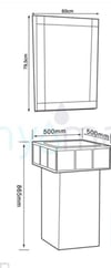 Lena Monoblok Lavabo+Ayna takım E-316+Ea-316 E-316+EA-316