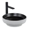 E-W1501MSB Tezgah Üstü Lavabo Mat Siyah & Beyaz E-W1501MSB