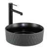 E-W5001GS Tezgah Üstü Lavabo Mat Gri & Siyah E-W5001GS