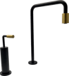 Pure Elıte Lüx Sıyah Gold Lavabo Armatürü Elg-112 ELG-112