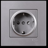 Eqona Metallıc Gumus Cocuk Korumalı Topraklı Prız(Mkz) 01 40 15 00 152 116