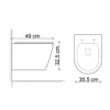 ET-W1200M8 Asma Klozet Mermer Desenli Mat Beyaz ET-W1200M8