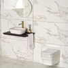 EY-7033 Tezgah Üstü Lavabo Beyaz & Altın EY-7033