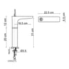 FK-5122 Yüksek Lavabo Bataryası Mat Altın FK-5122