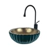 40 cm Yeşil Bronz Tezgah Üstü Lavabo GR-915
