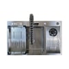 Inox 76x48 Tek Göz Bardak Yıkamalı Paslanmaz Çelik Eviye KTC-109
