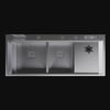 Inox 120x50 Çift Göz Bardak Yıkamalı Paslanmaz Çelik Eviye KTC-111