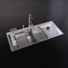 Inox 118x50 Tek Göz Bardak Yıkamalı Paslanmaz Çelik Eviye KTC-113