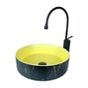 Faralya Sıyah Sarı Çanak Lavabo Mr-116 MR-116
