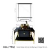 Pure 90Cm Gold Metal Alt Ve Üst Banyo Dolabı Mbu-7300 MBU-7300