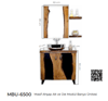 Pure Banda 80Cm Masif Ahşap Banyo Dolabı Mbu-6500 MBU-6500