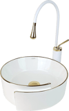 Pure  Beyaz Gold Tezgah Üstü Çanak Lavabo Wg-303 WG-303