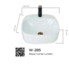 Pure Beyaz Tezgah Üstü Çanak Lavabo W-285 W-285