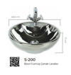 Pure Bowl Platin Tezgah Üstü Çanak Lavabo S-200 S-200