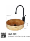 Pure Dekoratif Gold  Cam Lavabo / D Gls-109 GLS-109