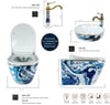 Pure Ebru Mavi  Altın Kanalsız Asma Klozet Wh-131 WH-131
