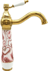Pure Ebru Pembe Altın Tezgah Üstü Çanak Lavabo Armatürü Wg-133 WG-133