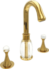 Pure Elagate Kristal Gold Üç Delikli Lavabo Armatürü Elg-103 ELG-103