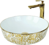 Pure Gardenia Gold White Tezgah Üstü Çanak Lavabo Gw-407 GW-407