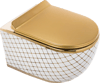 Pure Geometrik Beyaz Altın Kanalsız Asma Klozet Wh-783 WH-783