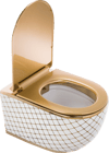 Pure Geometrik Beyaz Altın Kanalsız Asma Klozet Wh-783 WH-783