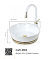 Pure Gold Beyaz Tezgah Üstü Çanak Lavabo Gw-893 GW-893