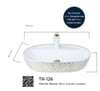 Pure Marble Beyaz Altın Tezgah Üstü Çanak Lavabo Tr-126 TR-126