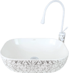 Pure Marble Beyaz Gümüş Tezgah Üstü Çanak Lavabo Tr-110 TR-110