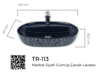 Pure Marble Siyah Gümüş Tezgah Üstü Çanak Lavabo Tr-113 TR-113