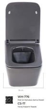 Pure Mat Gri Yavaş Kapanır Klozet Kapağı Cs-17 CS-17