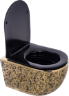 Pure Mat Siyah Gold Kanalsız Asma Klozet Wh-779 WH-779