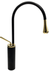 Pure Minimal Black Gold Çanak Lavabo Armatürü Bf-220 BF-220