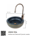 Pure Nicea Dekoratif Tezgah Üstü Çanak Lavabo Hnm-104 HNM-104