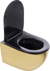 Pure Parlak Gold Siyah Kanalsız Asma Klozet Wh-785 WH-785