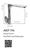 Pure Royal Krom Mutfak Evye Armatürü Akf-114 AKF-114