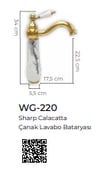 Pure Sharp Calacatta Tezgah Üstü Çanak Lavabo Armatürü Wg-220 WG-220
