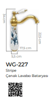 Pure Stripe Tezgah Üstü Çanak Lavabo Armatürü Wg-227 WG-227