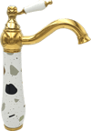 Pure Terrazzo Gold Tezgah Üstü Çanak Lavabo Armatürü Wc-214 WC-214